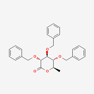 molecular formula C27H28O5 B6353296 (3R,4S,5R,6R)-3,4,5-Tris(benzyloxy)-tetrahydro-6-methylpyran-2-one CAS No. 1461750-25-3