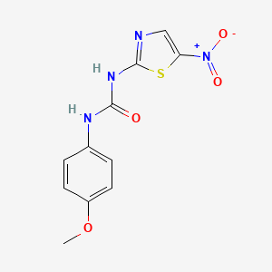 molecular formula C11H10N4O4S B6353316 1-(4-Methoxy-phenyl)-3-(5-nitro-thiazol-2-yl)-urea CAS No. 1253288-71-9