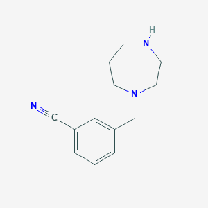 molecular formula C13H17N3 B6353322 3-(1,4-Diazepan-1-ylmethyl)benzonitrile CAS No. 500878-94-4
