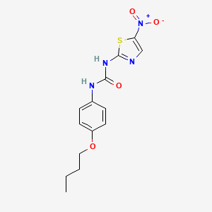 molecular formula C14H16N4O4S B6353335 1-(4-Butoxy-phenyl)-3-(5-nitro-thiazol-2-yl)-urea CAS No. 1569100-42-0