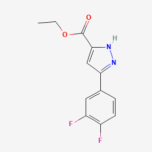molecular formula C12H10F2N2O2 B6353337 Ethyl 5-(3,4-difluorophenyl)-1H-pyrazole-3-carboxylate CAS No. 1187635-57-9