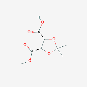 molecular formula C8H12O6 B6353350 cis-5-Methoxycarbonyl-2,2-dimethyl-1,3-dioxolane-4-carboxylic acid CAS No. 116499-07-1