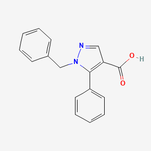 molecular formula C17H14N2O2 B6353374 1-Benzyl-5-phenyl-1H-pyrazole-4-carboxylic acid, 95% CAS No. 905590-04-7