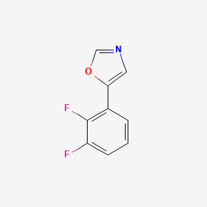 molecular formula C9H5F2NO B6353405 5-(2,3-二氟苯基)-1,3-恶唑 CAS No. 2021535-52-2