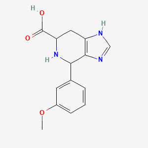 molecular formula C14H15N3O3 B6353455 4-(3-Methoxyphenyl)-3H,4H,5H,6H,7H-imidazo[4,5-c]pyridine-6-carboxylic acid CAS No. 1193052-26-4