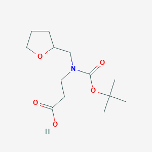 molecular formula C13H23NO5 B6353505 3-{[(t-Butoxy)carbonyl][(oxolan-2-yl)methyl]amino}propanoic acid CAS No. 1049159-48-9