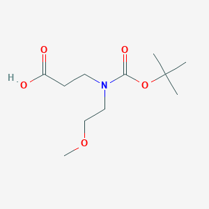 molecular formula C11H21NO5 B6353509 3-{[(t-Butoxy)carbonyl](2-methoxyethyl)amino}propanoic acid CAS No. 1049155-75-0
