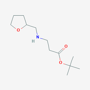 molecular formula C12H23NO3 B6353536 叔丁基 3-[(氧杂环戊烷-2-基甲基)氨基]丙酸酯 CAS No. 1049155-73-8