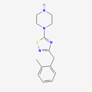 1-{3-[(2-Methylphenyl)methyl]-1,2,4-thiadiazol-5-yl}piperazine
