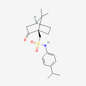 molecular formula C19H27NO3S B6353570 7,7-Dimethyl-1-((((4-(isopropyl)phenyl)amino)sulfonyl)methyl)bicyclo[2.2.1]heptan-2-one CAS No. 1274891-93-8