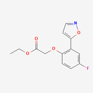 molecular formula C13H12FNO4 B6353577 Ethyl 2-(4-fluoro-2-(isoxazol-5-yl)phenoxy)acetate CAS No. 925006-80-0