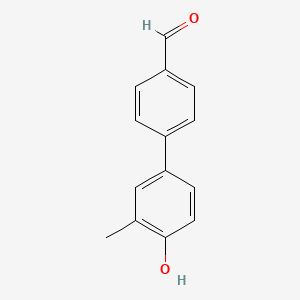molecular formula C14H12O2 B6353584 4-(4-Formylphenyl)-2-methylphenol, 95% CAS No. 1164120-78-8