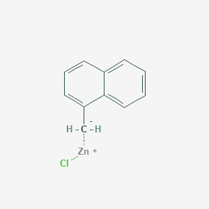molecular formula C11H9ClZn B6353589 (1-Naphthyl)methylzinc chloride, 0.5M in tetrahydrofuran CAS No. 1372433-71-0