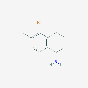 molecular formula C11H14BrN B6353612 5-Bromo-6-methyl-1,2,3,4-tetrahydronaphthalen-1-amine CAS No. 1337141-65-7