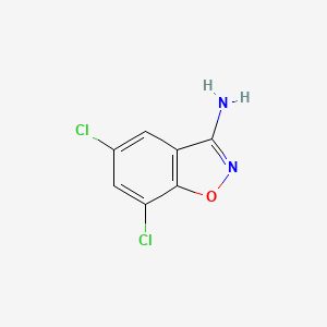 molecular formula C7H4Cl2N2O B6353663 5,7-Dichloro-1,2-benzisoxazol-3-amine CAS No. 16263-60-8