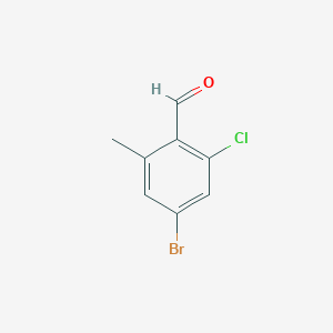 molecular formula C8H6BrClO B6353683 4-Bromo-2-chloro-6-methylbenzaldehyde CAS No. 1935316-95-2