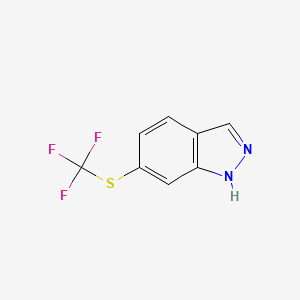 molecular formula C8H5F3N2S B6353691 6-(Trifluoromethylthio)-1H-indazole CAS No. 105391-72-8