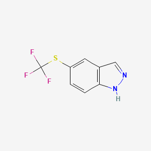 molecular formula C8H5F3N2S B6353708 5-(Trifluoromethylthio)-1H-indazole CAS No. 105391-74-0