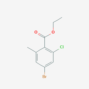 molecular formula C10H10BrClO2 B6353716 4-溴-2-氯-6-甲基苯甲酸乙酯 CAS No. 1823870-34-3