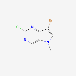 molecular formula C7H5BrClN3 B6353730 7-Bromo-2-chloro-5-methyl-5H-pyrrolo[3,2-d]pyrimidine CAS No. 1936463-54-5