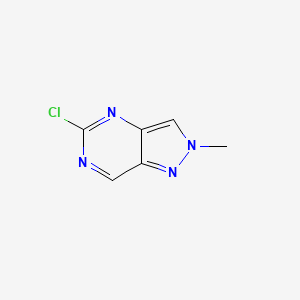 molecular formula C6H5ClN4 B6353757 5-氯-2-甲基-2H-吡唑并[4,3-d]嘧啶 CAS No. 1824051-49-1
