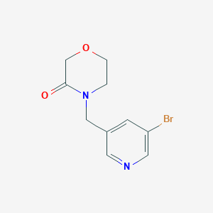 molecular formula C10H11BrN2O2 B6353766 4-((5-Bromopyridin-3-yl)methyl)morpholin-3-one CAS No. 1633014-37-5