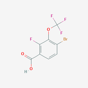 molecular formula C8H3BrF4O3 B6353774 4-Bromo-2-fluoro-3-(trifluoromethoxy)benzoic acid CAS No. 1419075-83-4