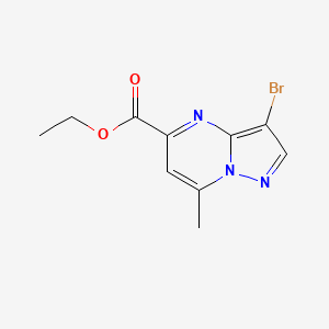 molecular formula C10H10BrN3O2 B6353791 Ethyl 3-bromo-7-methylpyrazolo[1,5-a]pyrimidine-5-carboxylate CAS No. 1823500-24-8