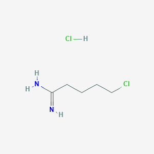 molecular formula C5H12Cl2N2 B6353798 5-Chloropentanamidine hydrochloride CAS No. 164982-33-6