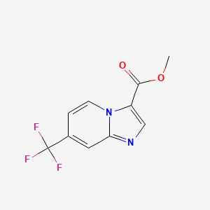 molecular formula C10H7F3N2O2 B6353802 7-Trifluoromethyl-imidazo[1,2-a]pyridine-3-carboxylic acid methyl ester, 95% CAS No. 1206976-19-3
