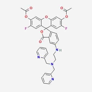 molecular formula C38H30F2N4O7 B6353810 ZnAF-1F DA;  min. 95% CAS No. 1440548-77-5