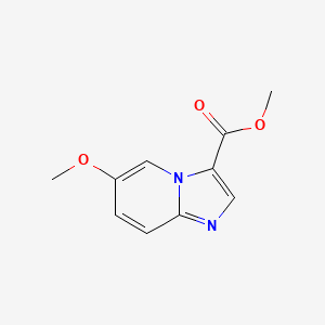 molecular formula C10H10N2O3 B6353811 6-Methoxy-imidazo[1,2-a]pyridine-3-carboxylic acid methyl ester, 95% CAS No. 1359656-02-2