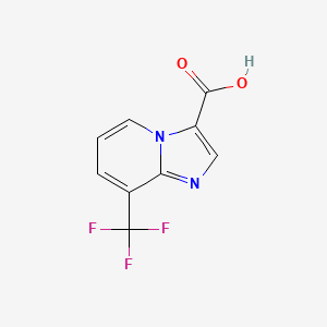 molecular formula C9H5F3N2O2 B6353817 8-Trifluoromethyl-imidazo[1,2-a]pyridine-3-carboxylic acid, 95% CAS No. 1019022-49-1