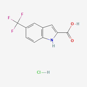 molecular formula C10H7ClF3NO2 B6353832 5-Trifluoromethyl-1H-indole-2-carboxylic acid hydrochloride CAS No. 1173061-68-1