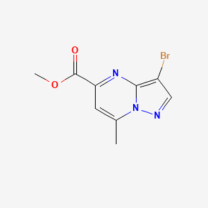 molecular formula C9H8BrN3O2 B6353846 3-溴-7-甲基吡唑并[1,5-a]嘧啶-5-甲酸甲酯 CAS No. 1352397-95-5