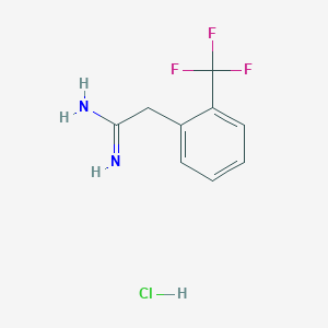 molecular formula C9H10ClF3N2 B6353853 2-(2-Trifluoromethyl-phenyl)-acetamidine hydrochloride CAS No. 1171439-30-7