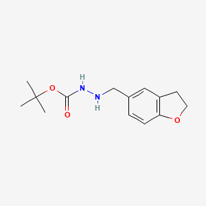 molecular formula C14H20N2O3 B6353866 t-Butyl 2-((2,3-dihydrobenzofuran-5-yl)methyl)hydrazinecarboxylate CAS No. 1693963-19-7