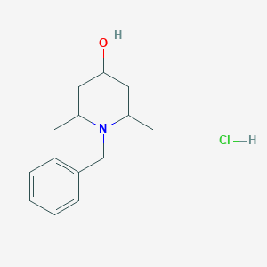 molecular formula C14H22ClNO B6353867 1-Benzyl-2,6-dimethylpiperidin-4-ol hydrochloride CAS No. 1171628-16-2