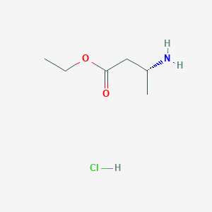 molecular formula C6H14ClNO2 B6353898 (R)-3-Amino-butyric acid ethyl ester hydrochloride CAS No. 146293-15-4