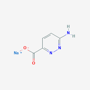 molecular formula C5H4N3NaO2 B6353902 6-Amino-pyridazine-3-carboxylic acid, sodium salt CAS No. 1222844-85-0