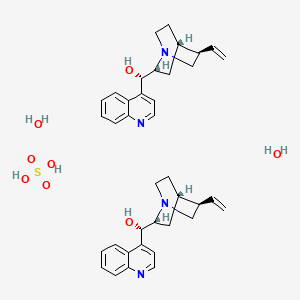 molecular formula C38H50N4O8S B6353950 Cinchonine sulfate dihydrate, 98% CAS No. 5949-17-7