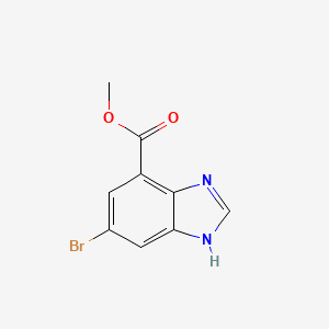 molecular formula C9H7BrN2O2 B6353952 Methyl 6-bromo-1H-benzo[d]imidazole-4-carboxylate CAS No. 1806517-50-9