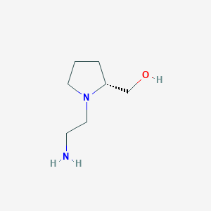 molecular formula C7H16N2O B6353965 (R)-[1-(2-Aminoethyl)pyrrolidin-2-yl]-methanol CAS No. 867008-77-3
