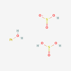 molecular formula H5O7PtS2- B6353994 亚硫酸铂酸溶液，(15.3% Pt) CAS No. 61420-92-6