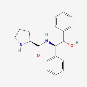 molecular formula C19H22N2O2 B6354006 (2S)-N-[(1R,2S)-2-Hydroxy-1,2-diphenylethyl]-2-pyrrolidinecarboxamide, 98%, (99% ee) CAS No. 529486-23-5
