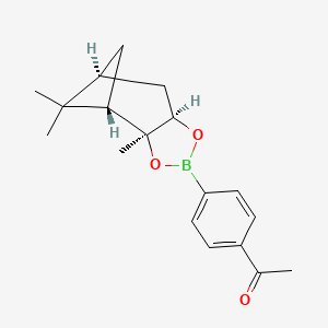 molecular formula C18H23BO3 B6354051 1-(4-((3aS,4S,6S,7aR)-3a,5,5-Trimethylhexahydro-4,6-methanobenzo[d][1,3,2]dioxaborol-2-yl)phenyl)ethanone CAS No. 2724208-41-5