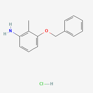 molecular formula C14H16ClNO B6354067 3-(Benzyloxy)-o-toluidine hydrochloride CAS No. 1171003-72-7