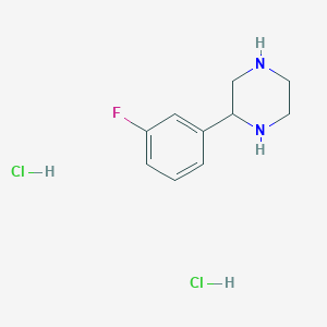 molecular formula C10H15Cl2FN2 B6354096 2-(3-Fluoro-phenyl)-piperazine dihydrochloride CAS No. 1171181-31-9
