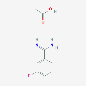 molecular formula C9H11FN2O2 B6354097 3-Fluoro-benzamidine HOAc CAS No. 1171419-14-9