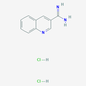 molecular formula C10H11Cl2N3 B6354100 Quinoline-3-carboxamidine dihydrochloride CAS No. 1198283-69-0
